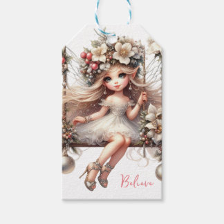 White Christmas Fairy Geschenkanhänger