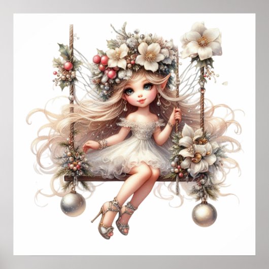 White Christmas Fairy Poster (Vorne)