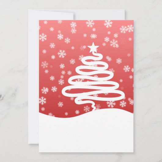 White Christmas Flat Card (Vorderseite)