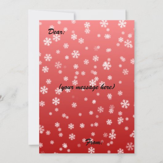 White Christmas Flat Card (Rückseite)