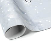 White Christmas Forest Snow Winter Wrapping Paper Geschenkpapier (Rolleneckpunkt)