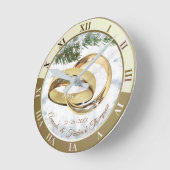 White Christmas Geschenkuhr Runde Wanduhr (Winkel)