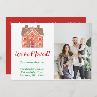 White Christmas Gingerbread Zuhause Foto Moving Feiertagskarte