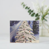 White Christmas Holiday Postcard Feiertagspostkarte (Stehend Vorderseite)