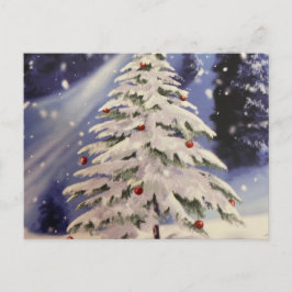 White Christmas Holiday Postcard Feiertagspostkarte