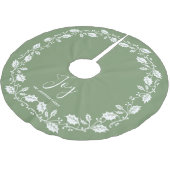 White Christmas Holly Joy Light Green Polyester Weihnachtsbaumdecke (Schrägansicht)