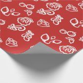 White Christmas Illustration Wrapping Paper Geschenkpapier (Ecke)