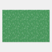 White Christmas Kontur auf Office Green Geschenkpapier Set (Vorderseite 3)