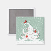 White Christmas Magnet (Vorderseite/Rückseite)