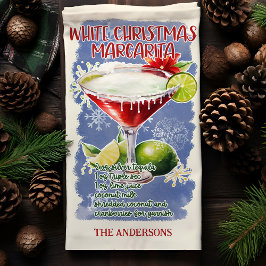 White Christmas Margarita Holiday Cocktail Rezept Geschirrtuch