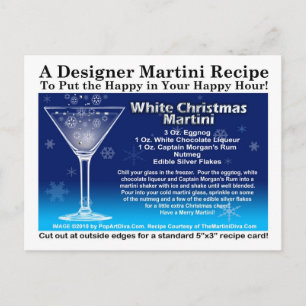 White Christmas Martini Rezept Postcard Postkarte
