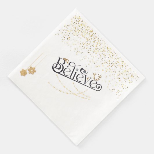 White Christmas Napkin-Glaube Serviette (Ecke)