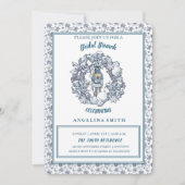 White Christmas Nutcracker Wreath Bridal Brunch Einladung (Vorderseite)