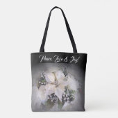 White Christmas Poinsettia Tasche (Rückseite)