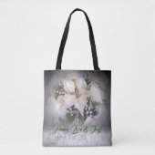 White Christmas Poinsettia Tasche (Vorderseite)