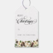 White Christmas Poinsettia von Geschenkanhänger (Vorderseite)