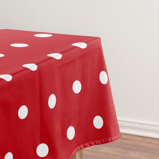 White Christmas Polka Dots Red Tischdecke (Beispiel)