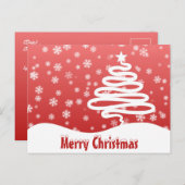 White Christmas Postcard Postkarte (Vorne/Hinten)