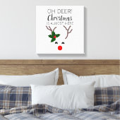 White Christmas Red Nose Reindeer Funny Quote Leinwanddruck (Insitu (Schlafzimmer))