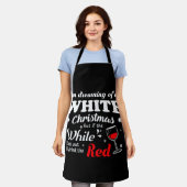 White Christmas Red Wine TShirt Schürze (Getragen)