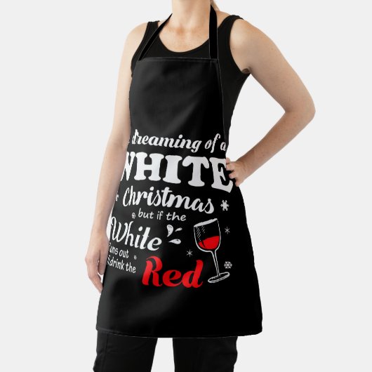 White Christmas Red Wine TShirt Schürze (InSitu)