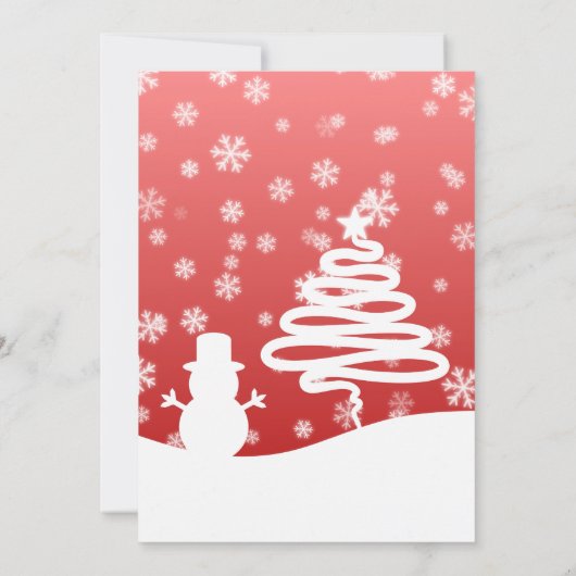 White Christmas Rudolph, der Rotnasen-Rentier Einladung (Rückseite)