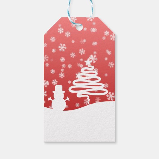 White Christmas Rudolph, der Rotnasen-Rentier Geschenkanhänger (Rückseite)