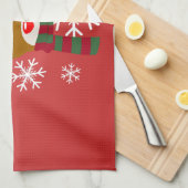 White Christmas Rudolph, der Rotnasen-Rentier Geschirrtuch (Viertel Falte)