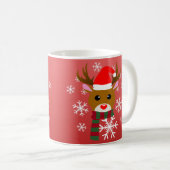 White Christmas Rudolph, der Rotnasen-Rentier Kaffeetasse (VorderseiteRechts)