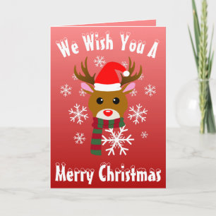White Christmas Rudolph, der Rotnasen-Rentier Karte
