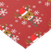 White Christmas Rudolph, der Rotnasen-Rentier Kurzer Tischläufer (Ecke)