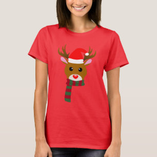 White Christmas Rudolph, der Rotnasen-Rentier T-Shirt
