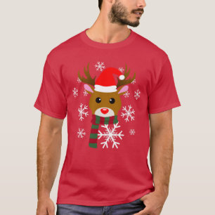 White Christmas Rudolph, der Rotnasen-Rentier T-Shirt