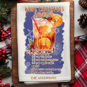 White Christmas Sangria Holiday Cocktail Rezept Geschirrtuch