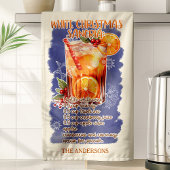 White Christmas Sangria Holiday Cocktail Rezept Geschirrtuch