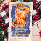 White Christmas Sangria Holiday Cocktail Rezept Geschirrtuch