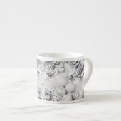 White Christmas Silver Collage Tasse (Vorderseite Rechts)