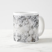 White Christmas Silver Collage Tasse (Vorderseite Rechts)