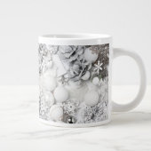 White Christmas Silver Collage Tasse (Rechts)