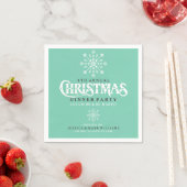 White Christmas Snowflake Dinner Party Design Serviette (Beispiel)