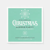 White Christmas Snowflake Dinner Party Design Serviette (Vorderseite)