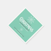 White Christmas Snowflake Dinner Party Design Serviette (Ecke)