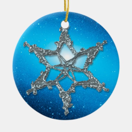 WHITE CHRISTMAS Snowflake Ornament (Vorne)