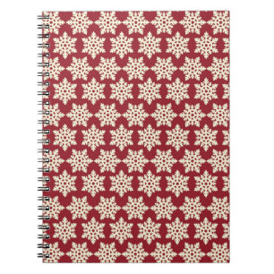 White Christmas Snowflakes Notizblock