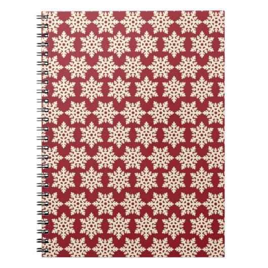 White Christmas Snowflakes Notizblock (Vorderseite)