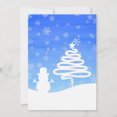 White Christmas Snowman Einladung (Rückseite)