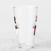 White Christmas Snowman Glas (Links)
