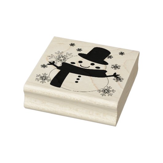 White Christmas Snowman Gummistempel (Stempel)