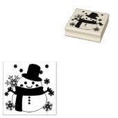 White Christmas Snowman Gummistempel (Stempel)