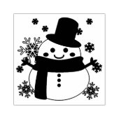 White Christmas Snowman Gummistempel (Prägung)
